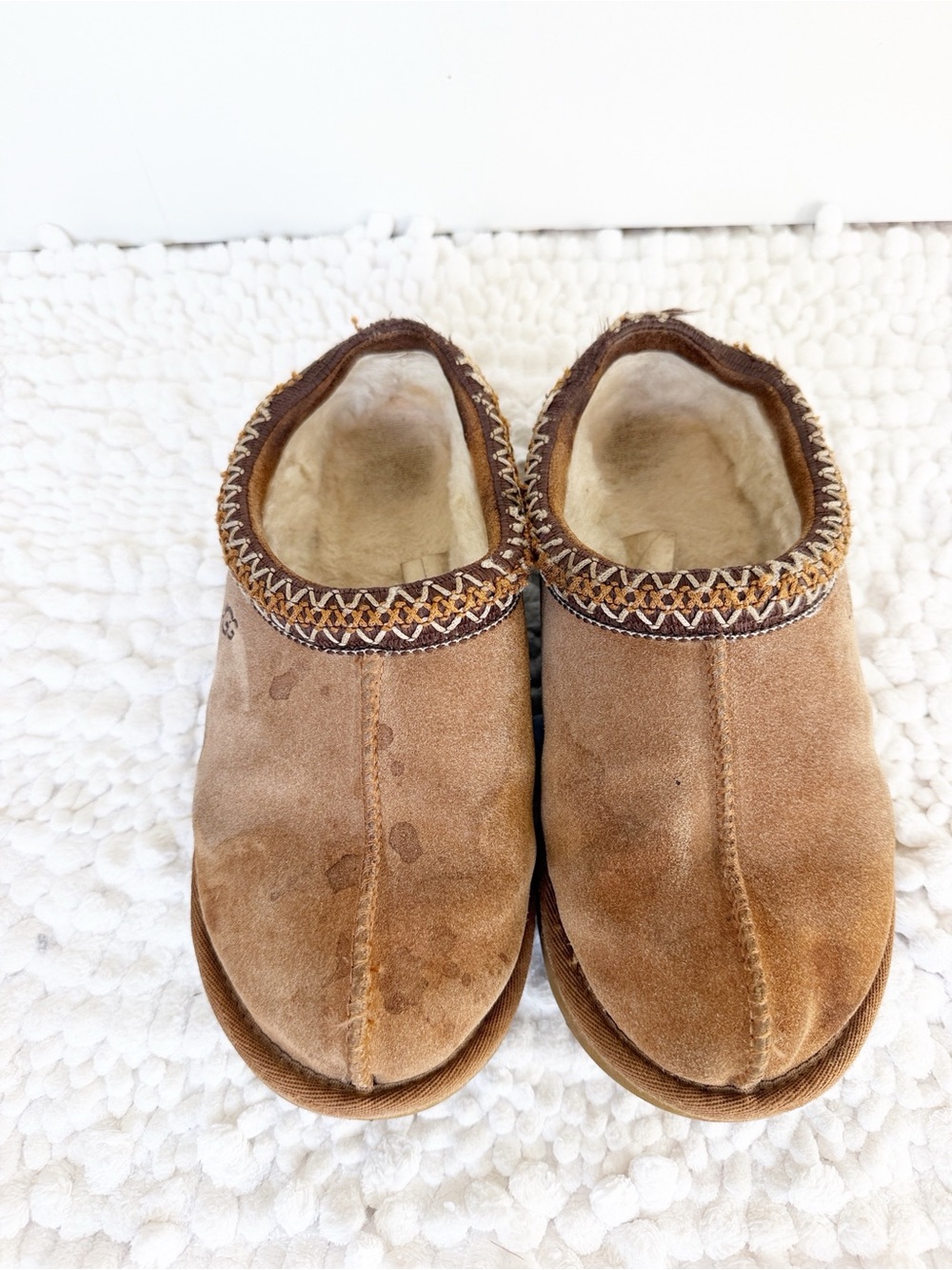 UGG Coquette Slipper Brown Shearling-Lined Slippers size 6